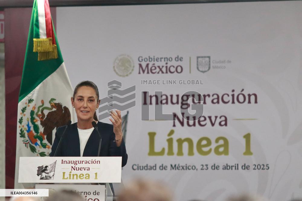 Opening Of The Mexico City Metro New Line 1 - Mexico