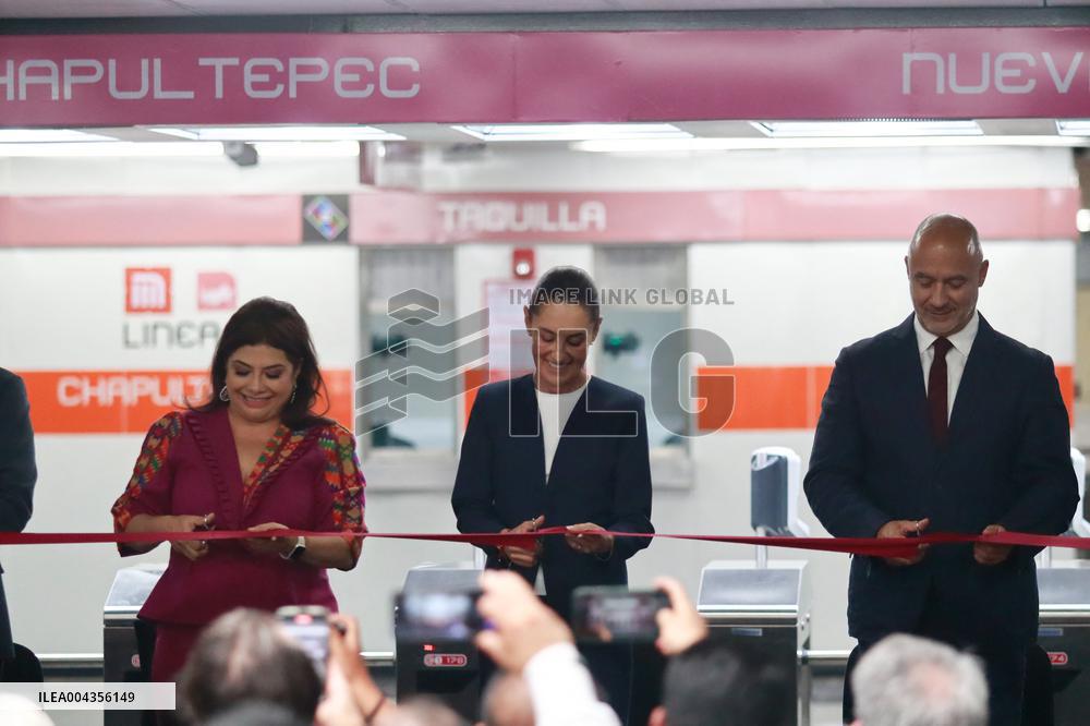 Opening Of The Mexico City Metro New Line 1 - Mexico