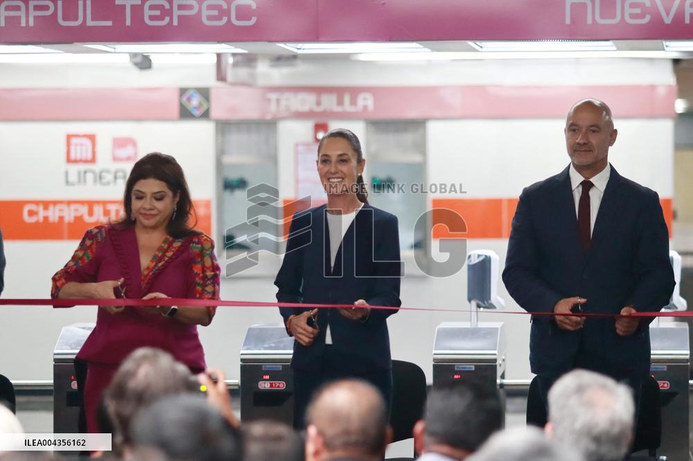 Opening Of The Mexico City Metro New Line 1 - Mexico