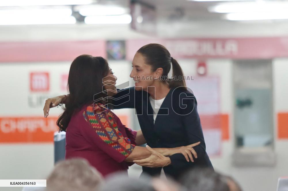 Opening Of The Mexico City Metro New Line 1 - Mexico