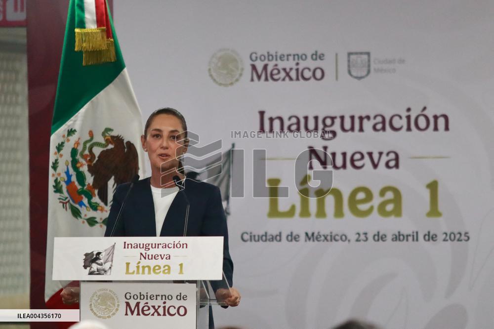 Opening Of The Mexico City Metro New Line 1 - Mexico