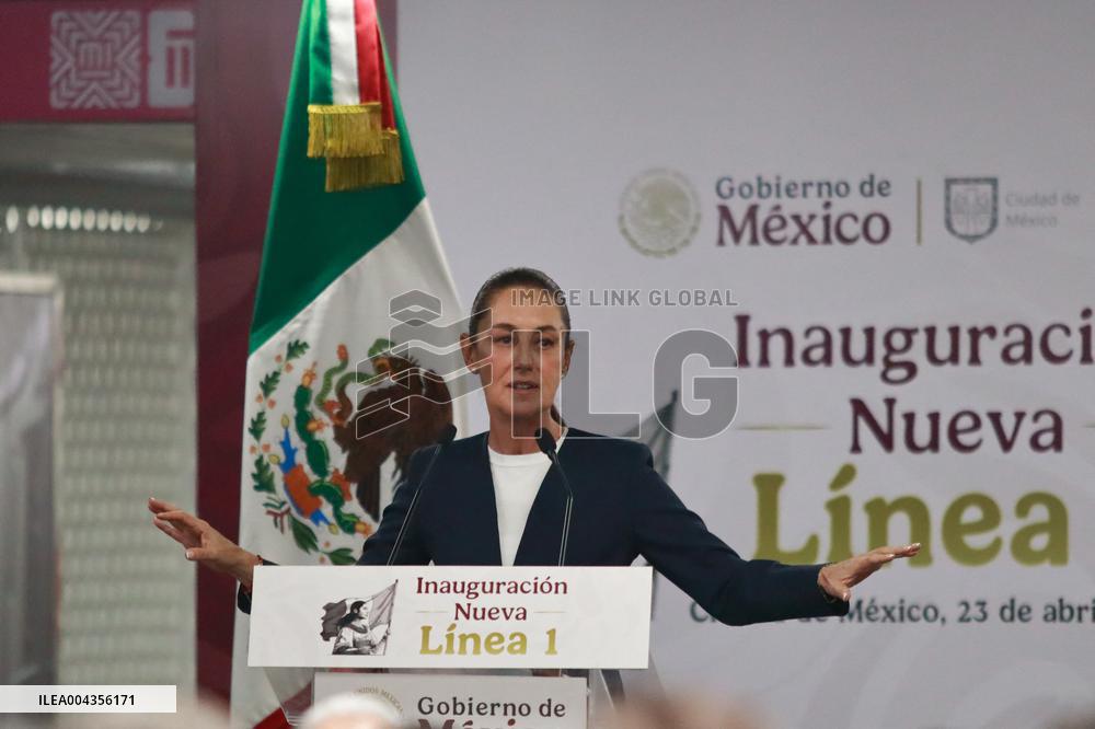 Opening Of The Mexico City Metro New Line 1 - Mexico