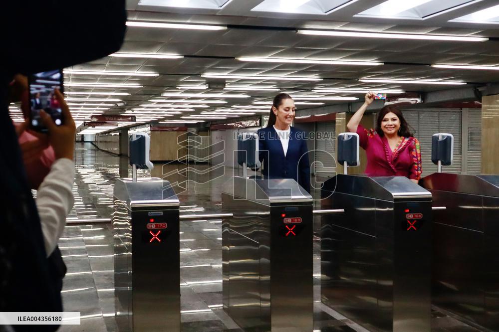 Opening Of The Mexico City Metro New Line 1 - Mexico