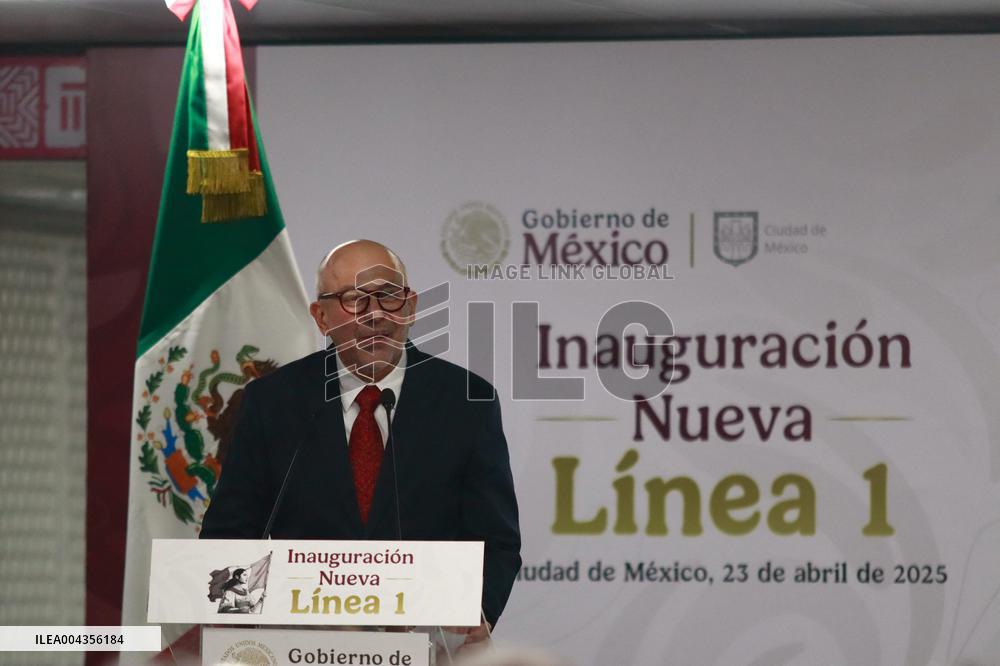 Opening Of The Mexico City Metro New Line 1 - Mexico
