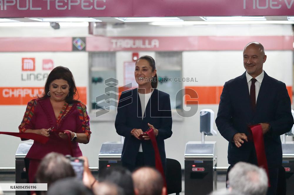 Opening Of The Mexico City Metro New Line 1 - Mexico