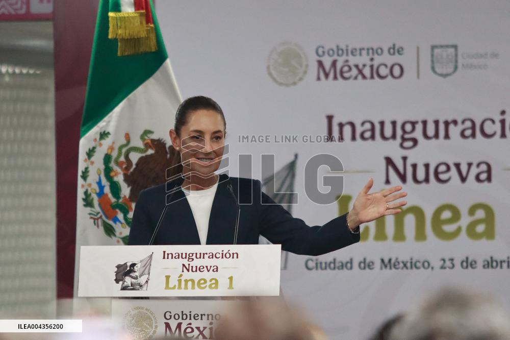 Opening Of The Mexico City Metro New Line 1 - Mexico
