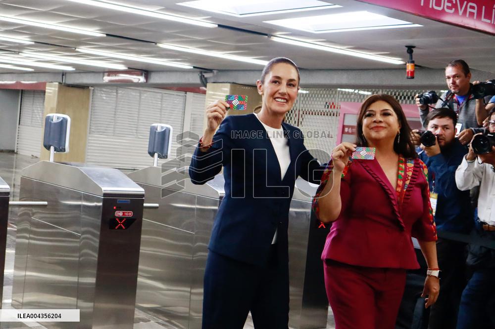 Opening Of The Mexico City Metro New Line 1 - Mexico