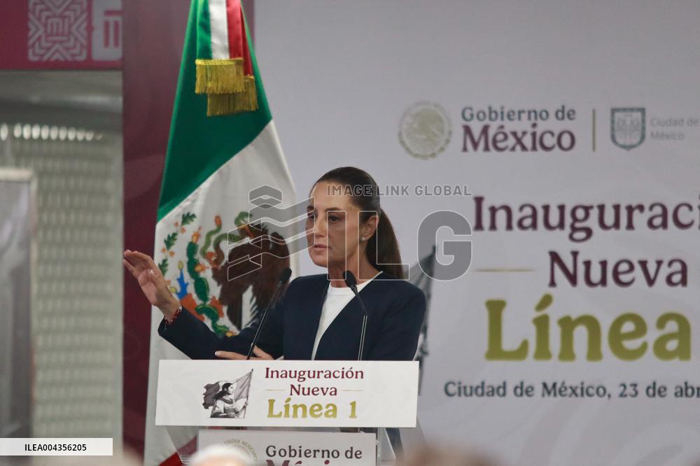 Opening Of The Mexico City Metro New Line 1 - Mexico