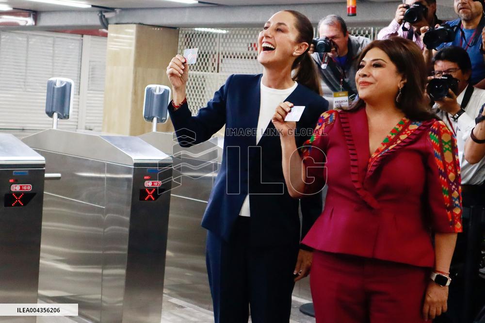 Opening Of The Mexico City Metro New Line 1 - Mexico