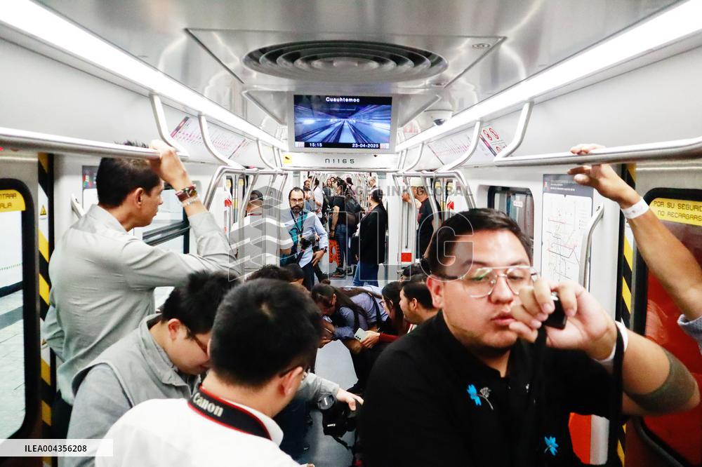 Opening Of The Mexico City Metro New Line 1 - Mexico