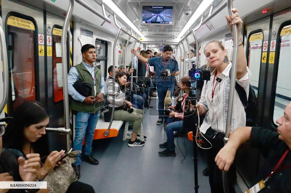 Opening Of The Mexico City Metro New Line 1 - Mexico