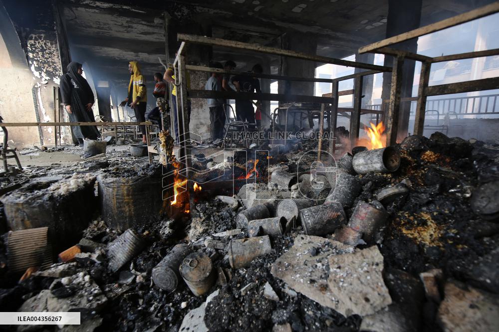 Israeli Airstrike On A School Sheltering Palestinians - Gaza