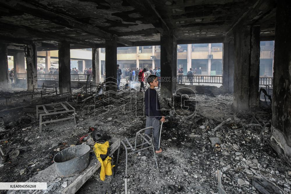 Israeli Airstrike On A School Sheltering Palestinians - Gaza