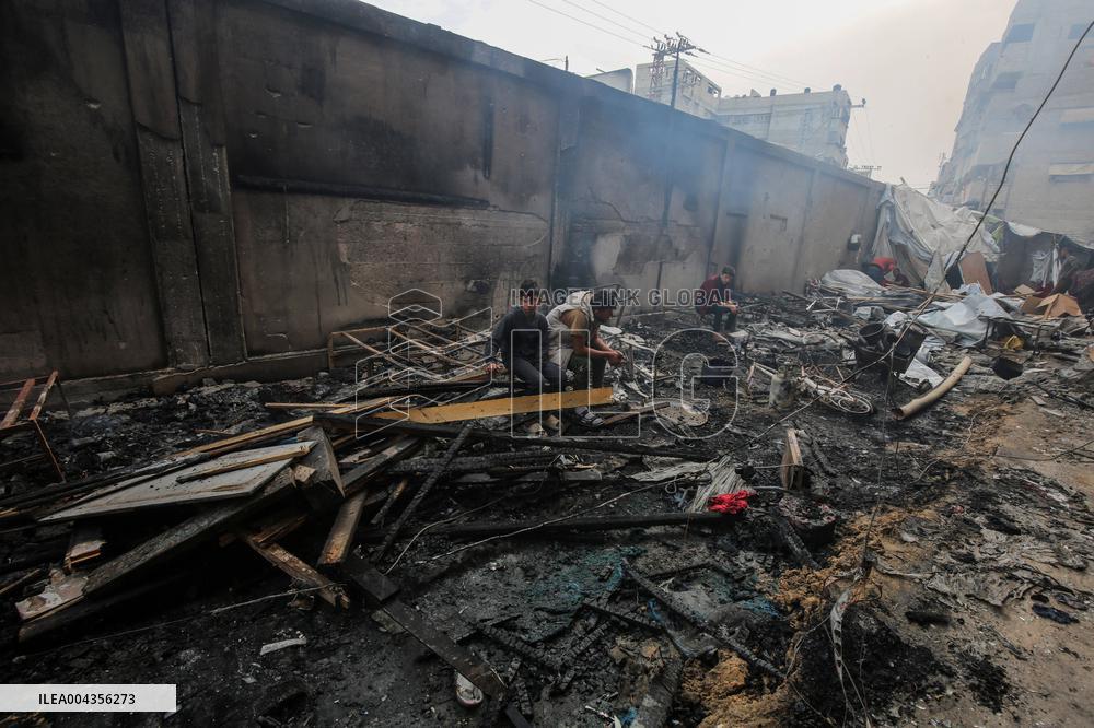 Israeli Airstrike On A School Sheltering Palestinians - Gaza