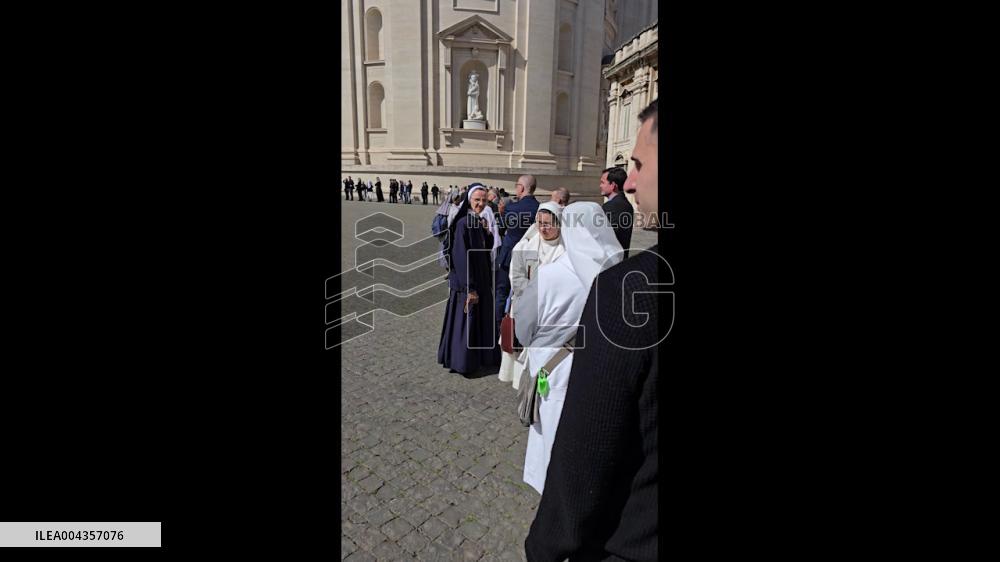 Vatican Employees Bid Farewell to Pope Francis at Casa Santa Marta