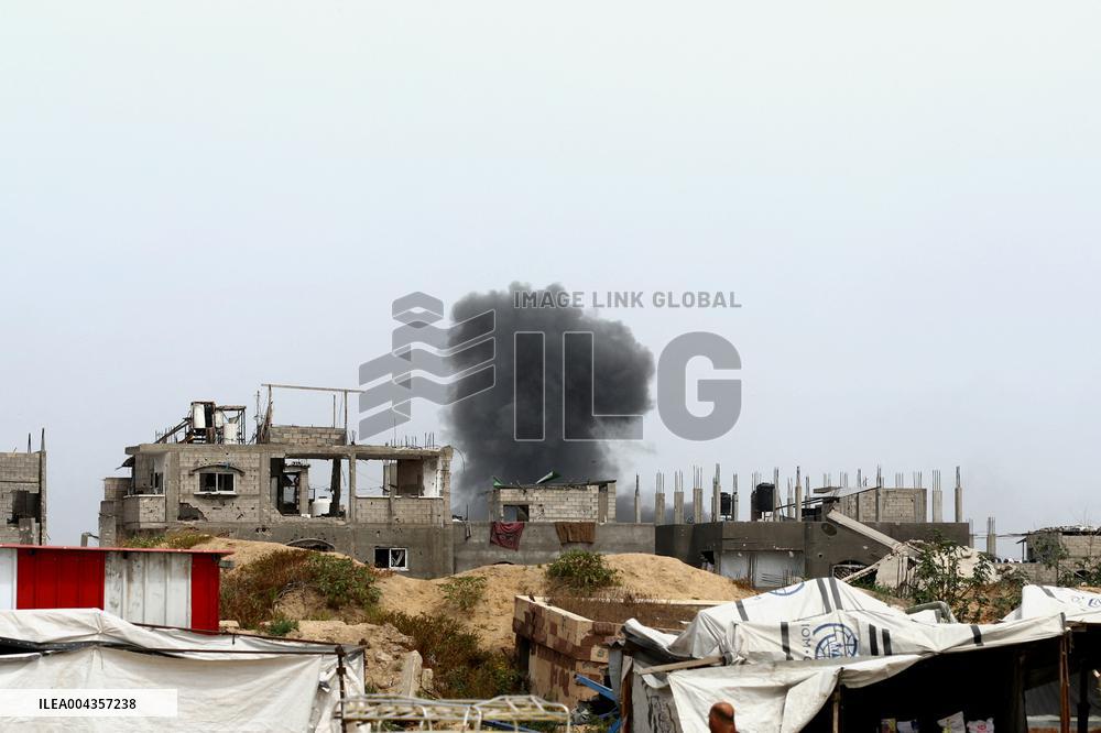 Israeli Bombardment on A Building - Gaza