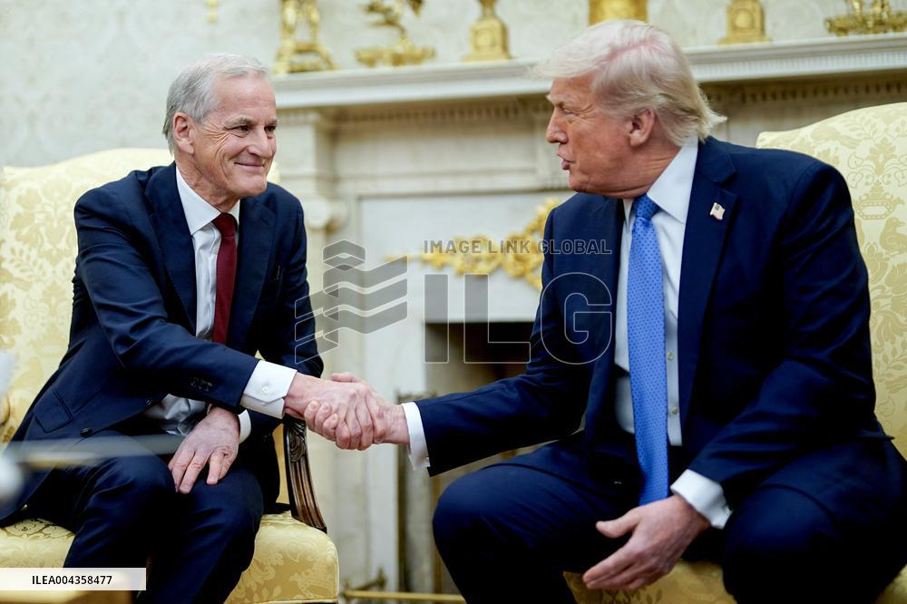 Norvegian PM Visits Donald Trump - Washington