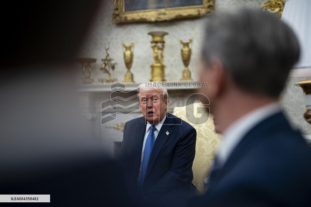 Norvegian PM Visits Donald Trump - Washington