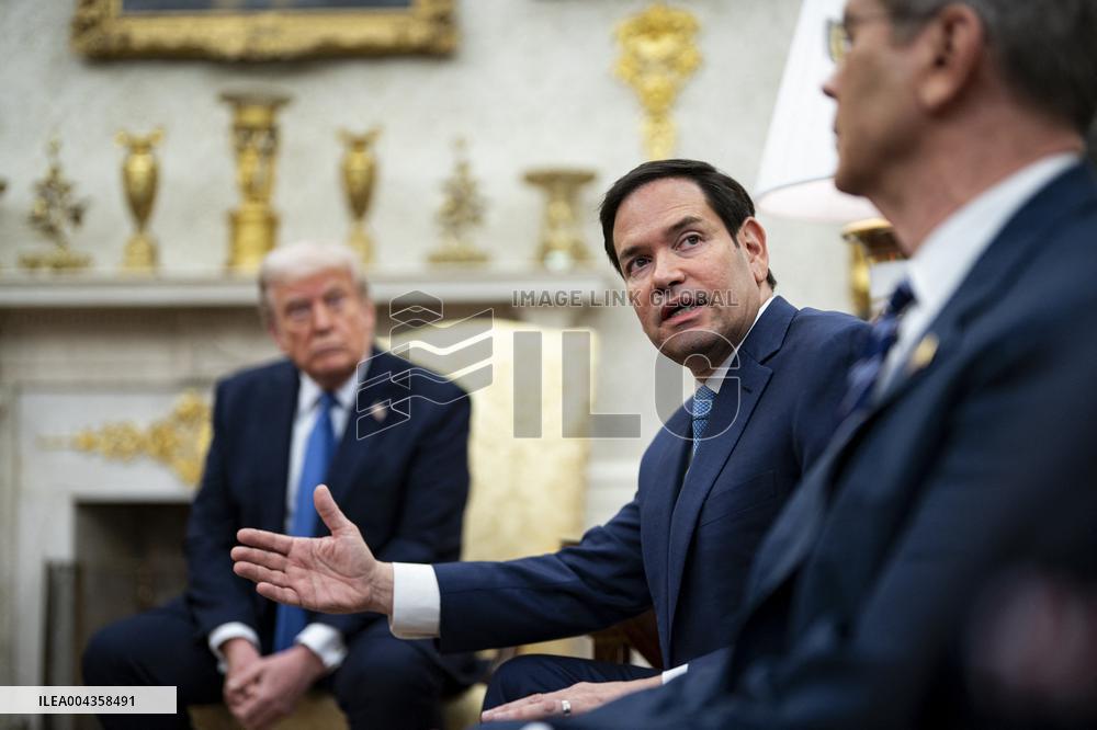 Norvegian PM Visits Donald Trump - Washington