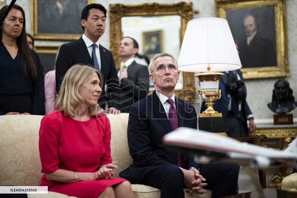 Norvegian PM Visits Donald Trump - Washington