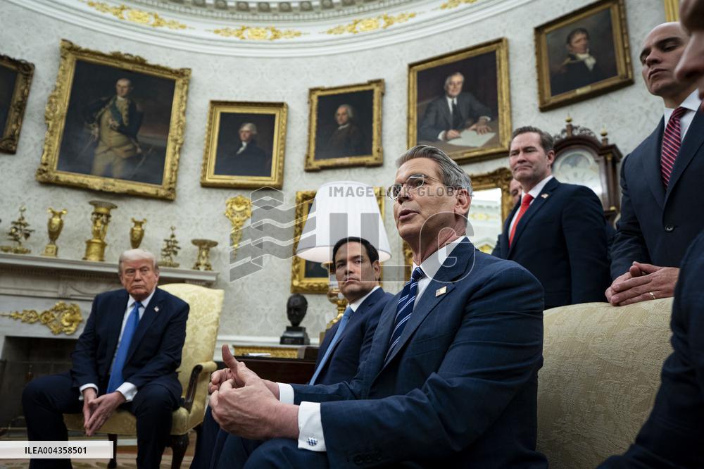 Norvegian PM Visits Donald Trump - Washington