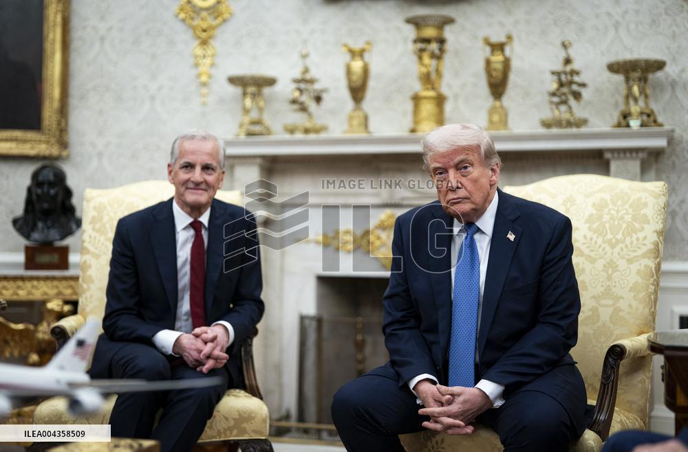 Norvegian PM Visits Donald Trump - Washington
