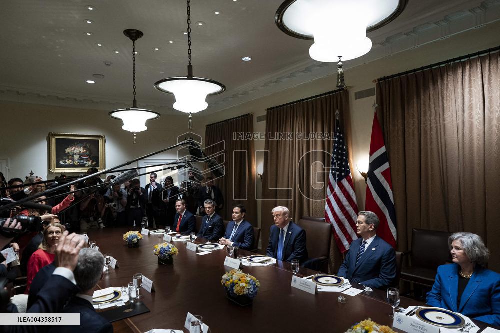 Norvegian PM Visits Donald Trump -  Washington