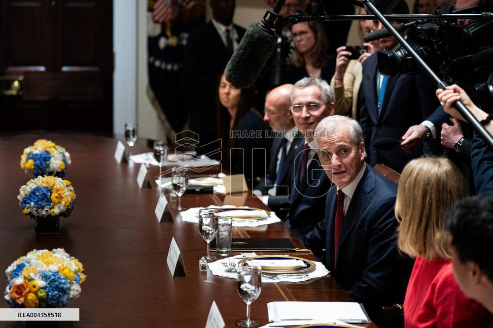 Norvegian PM Visits Donald Trump -  Washington