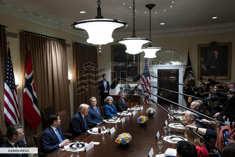 Norvegian PM Visits Donald Trump -  Washington