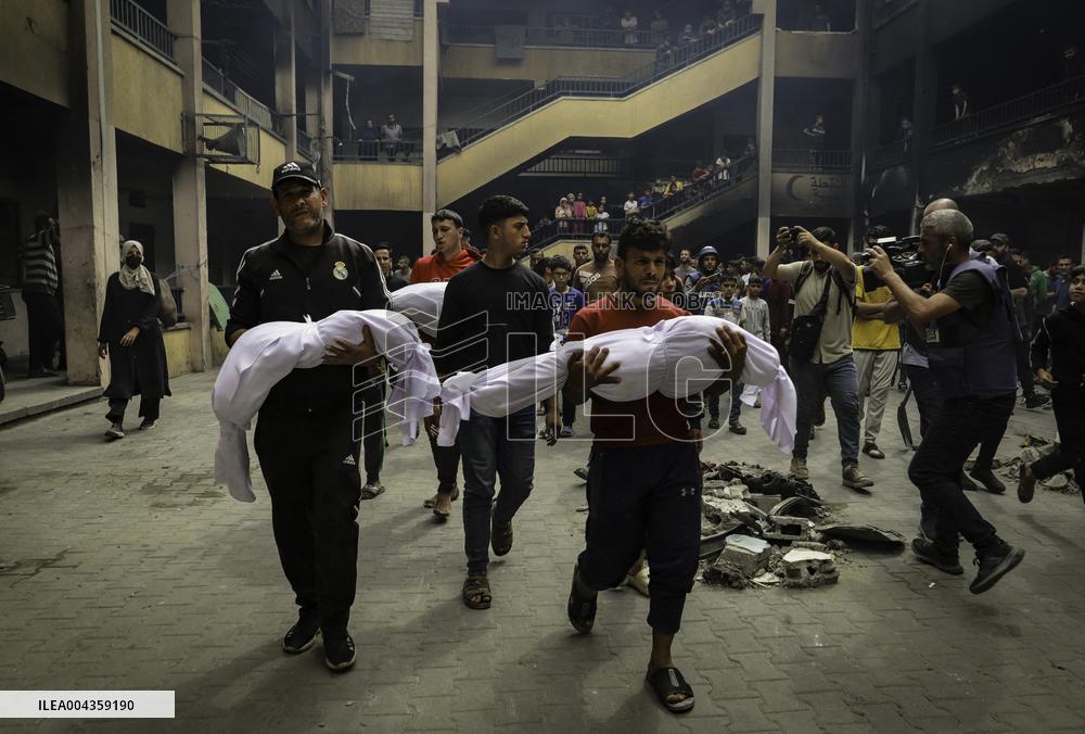 Israel Attacks A Shelter School - Gaza