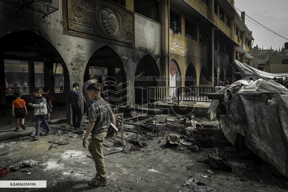 Israel Attacks A Shelter School - Gaza