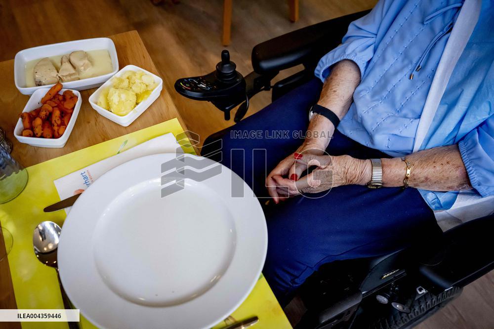 Elderly Woman In Wheelchair Illustrations - Netherlands