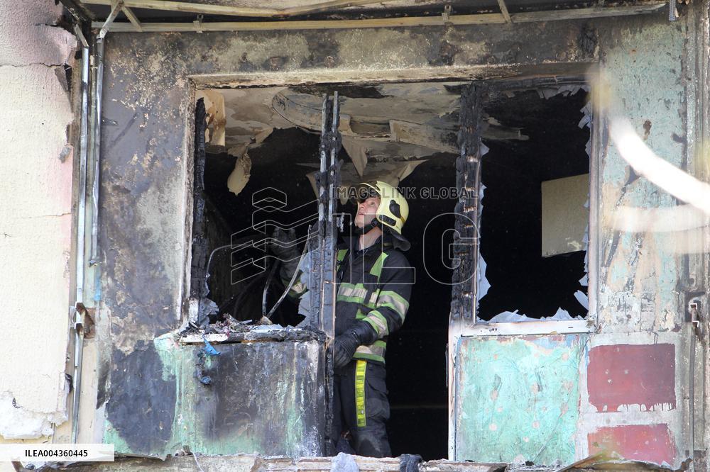 Pavlohrad after large-scale Russian drone attack