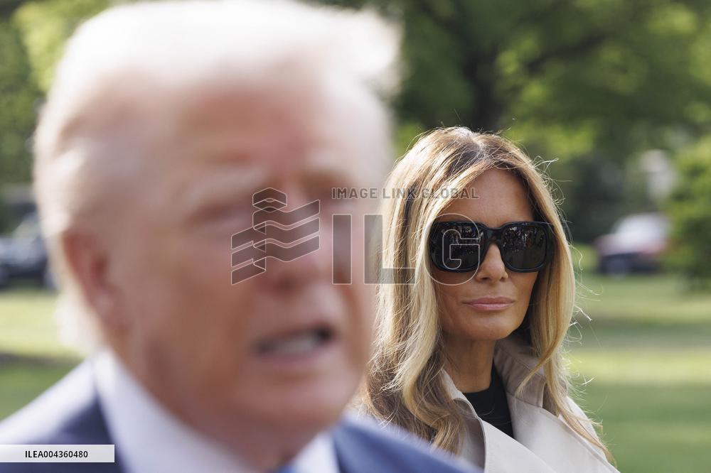 Trump Departs For The Funeral Of Pope Francis - Washington