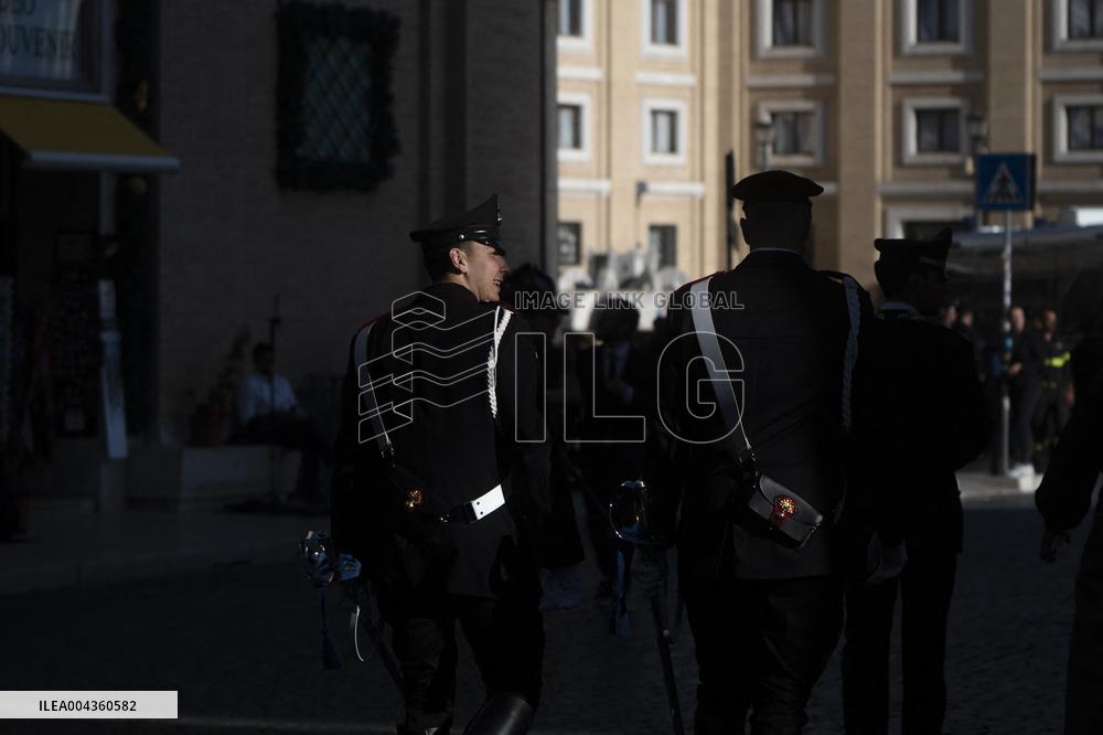 Atmosphere Hours Before Pope Francis Funeral - Vatican