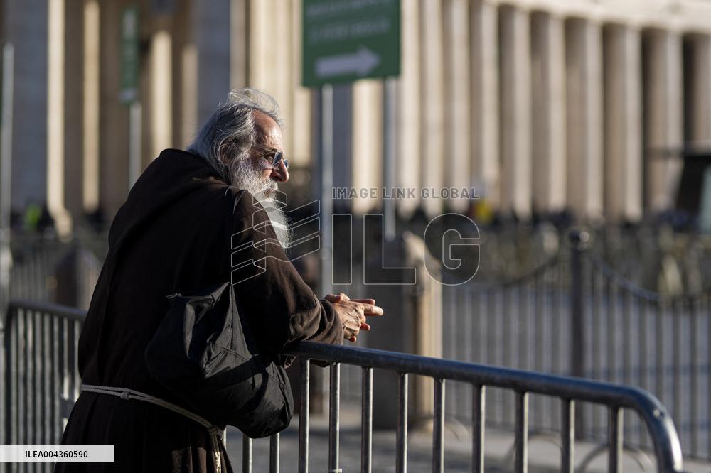 Atmosphere Hours Before Pope Francis Funeral - Vatican