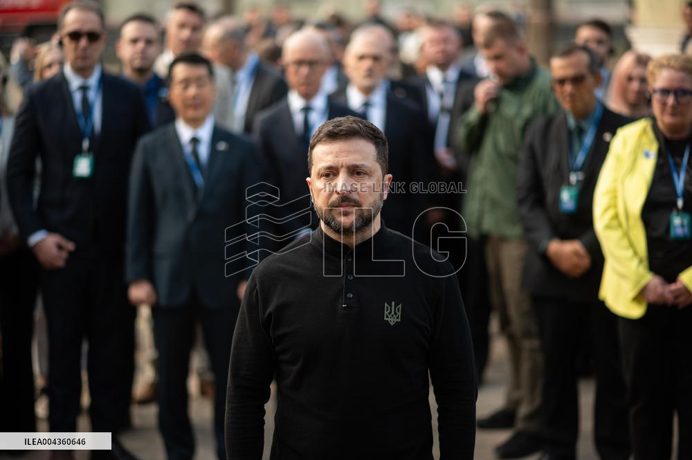 President Volodymyr Zelenskyy pays tribute to victims of April 24 Russian missile attack on Kyiv