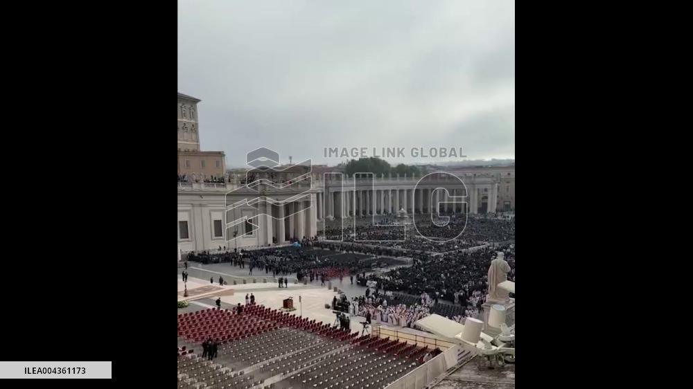 Vatican: General View of St. Peter’s Square Ahead of Pope Francis’s Funeral