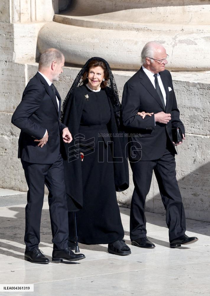 Royals Arrive For The Funeral of Pope Francis - Vatican