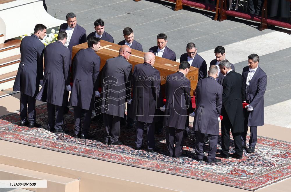 The Coffin Of Pope Francis Leaving St. Peter s Basilica - Vatican