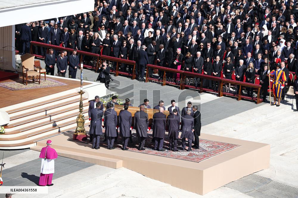 The Coffin Of Pope Francis Leaving St. Peter s Basilica - Vatican