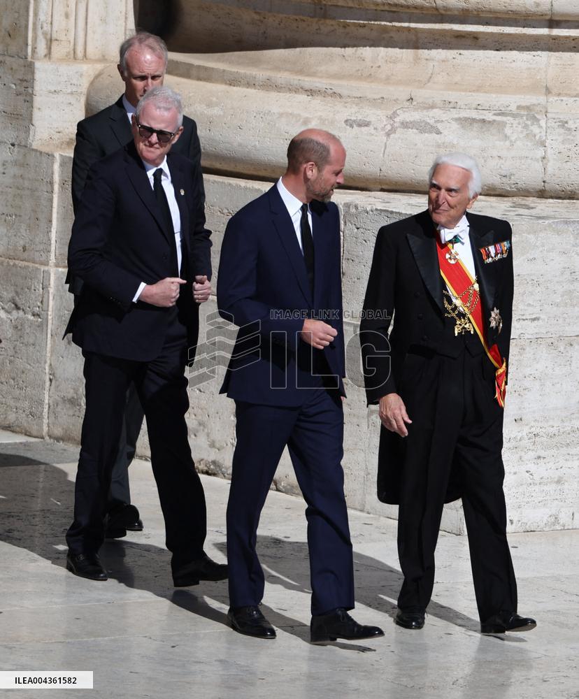 Royals Arrive For The Funeral of Pope Francis - Vatican