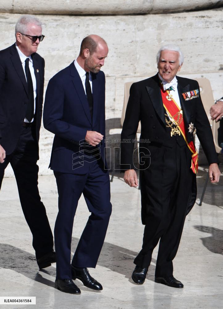 Royals Arrive For The Funeral of Pope Francis - Vatican