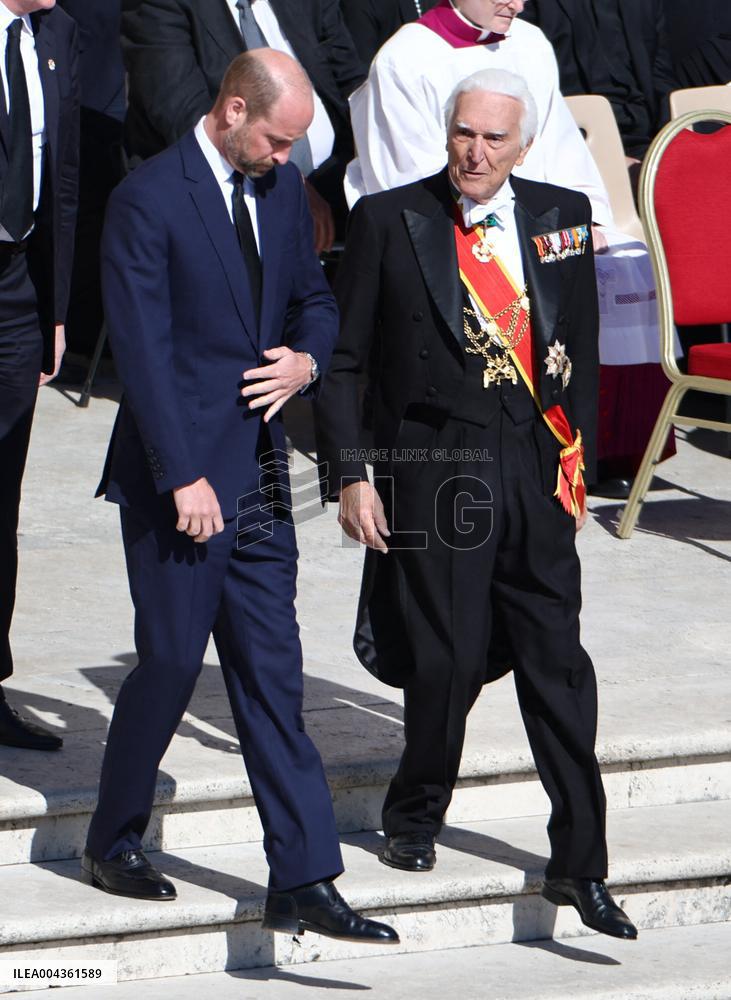 Royals Arrive For The Funeral of Pope Francis - Vatican