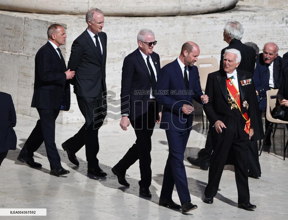 Royals Arrive For The Funeral of Pope Francis - Vatican