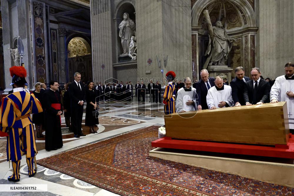 Spanish Royals At Pope Francis Funeral - Vatican