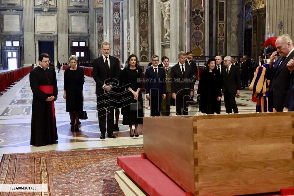 Spanish Royals At Pope Francis Funeral - Vatican