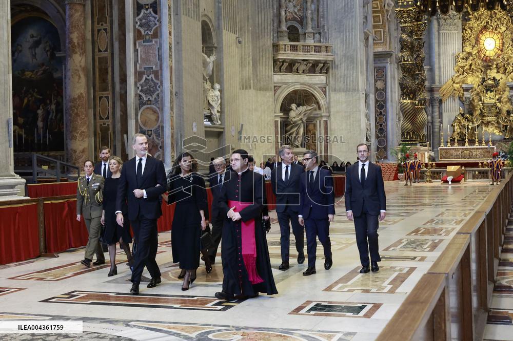 Spanish Royals At Pope Francis Funeral - Vatican