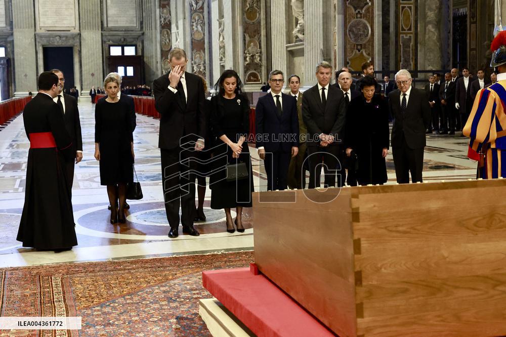 Spanish Royals At Pope Francis Funeral - Vatican