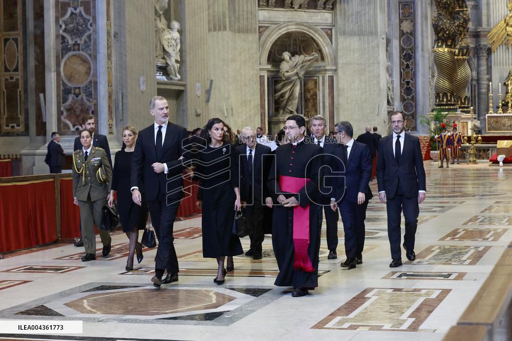 Spanish Royals At Pope Francis Funeral - Vatican